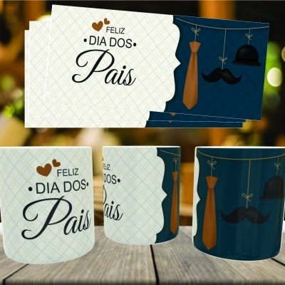 Caneca Feliz Dia do Pai - 12 Imagens