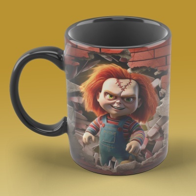 Caneca Terror Imagem  3D - Chucky