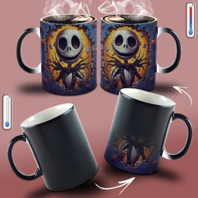 Caneca Terror Imagem  3D - Jack Skellington