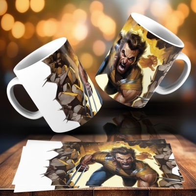 Caneca Heróis e Vilões Imagem 3D