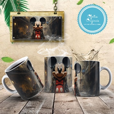 Caneca Mickey e Amigos Imagem  3D
