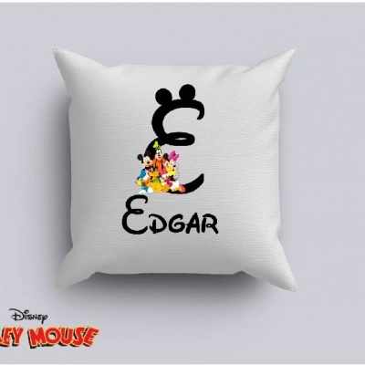 Capa de Almofada Personalizada Alfabeto Disney Inicial Menino