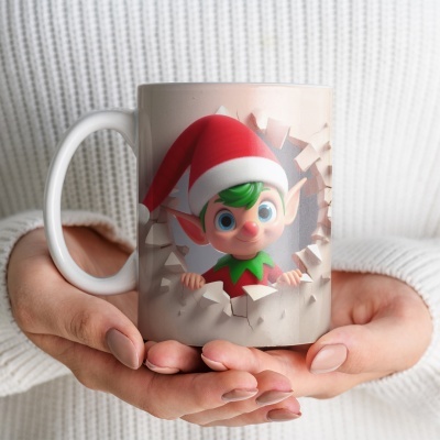 Caneca Natal Imagem 3D