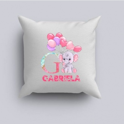 Capa de Almofada Alfabeto Menina Personalizado