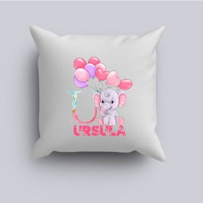 Capa de Almofada Alfabeto Menina Personalizado