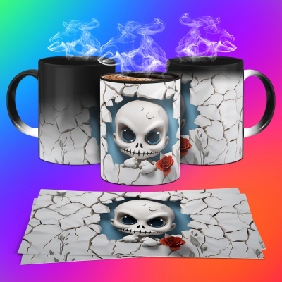 Caneca Halloween Imagem  3D