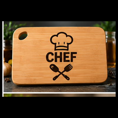 Tábua de Bambu Personalizada - Chef