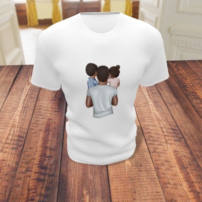 T-shirt  Pai C/ Casal de filhos