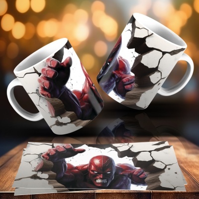 Caneca Heróis e Vilões Imagem 3D