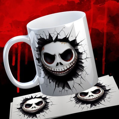 Caneca Terror Imagem  3D - Jack Skellington