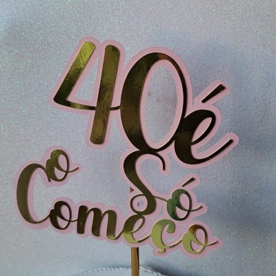 Topo de Bolo Aniversário ...é só o começo