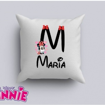 Capa de Almofada Personalizada Alfabeto Disney Inicial Menina