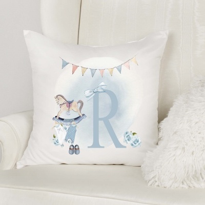 Capa de Almofada Alfabeto Menino Personalizado
