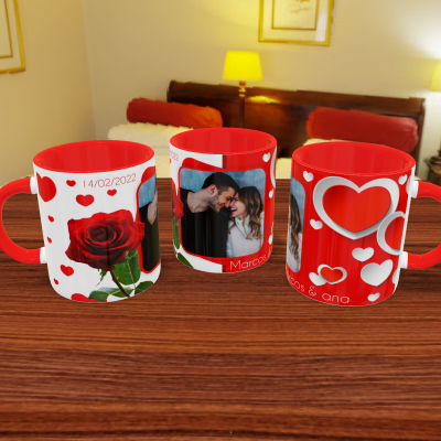 Canecas Namorados Texto e Fotos - 12 Temas