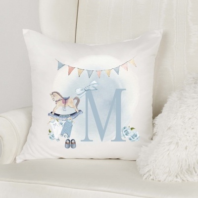 Capa de Almofada Alfabeto Menino Personalizado