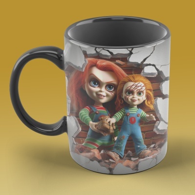 Caneca Terror Imagem  3D - Chucky