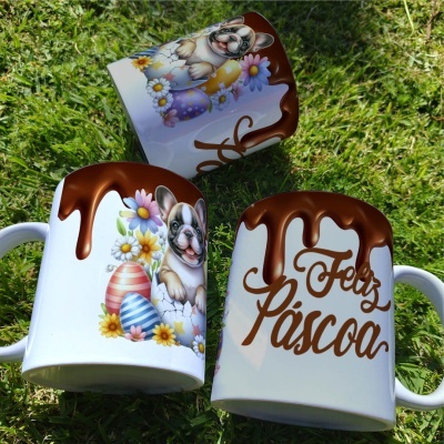 Caneca Cães Páscoa