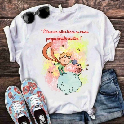 T-shirt Personagens Pequeno Príncipe T-shirt Personagens Pequeno Príncipe