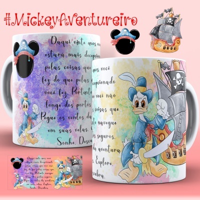 Canecas Mickey Aventureiro - 8 Temas