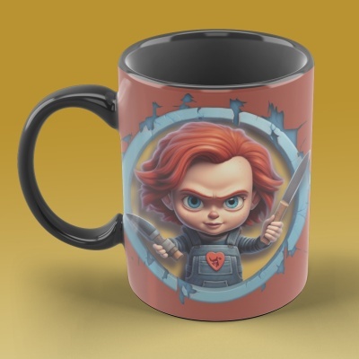 Caneca Terror Imagem  3D - Chucky