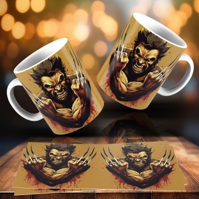 Caneca Heróis e Vilões Imagem 3D