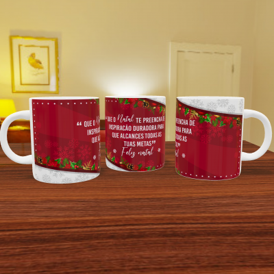 Canecas de Natal c/ frases - 12 temas