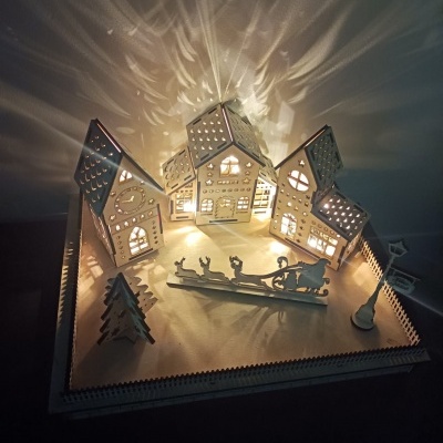 Vila de Natal com Iluminação