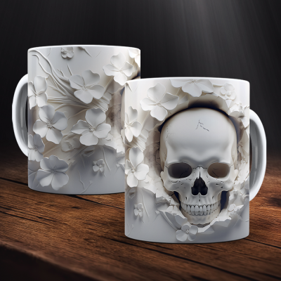 Caneca Halloween Imagem  3D