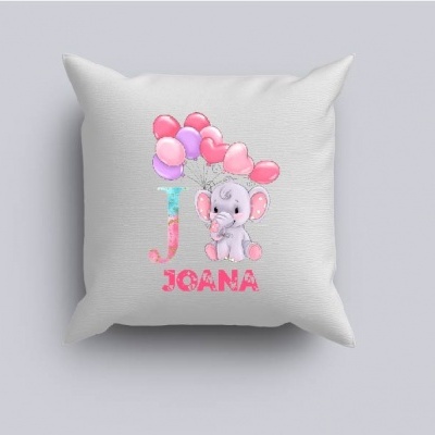 Capa de Almofada Alfabeto Menina Personalizado