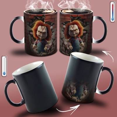 Caneca Terror Imagem  3D - Chucky