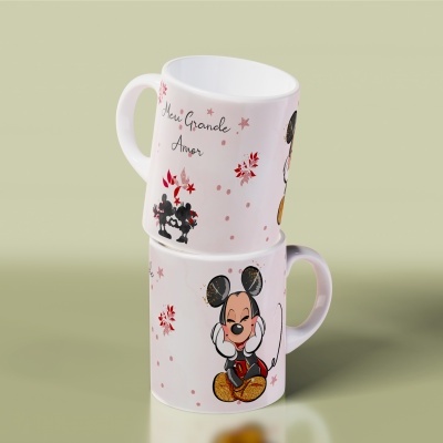 Caneca Meu Grande Amor Minnie e Mickey