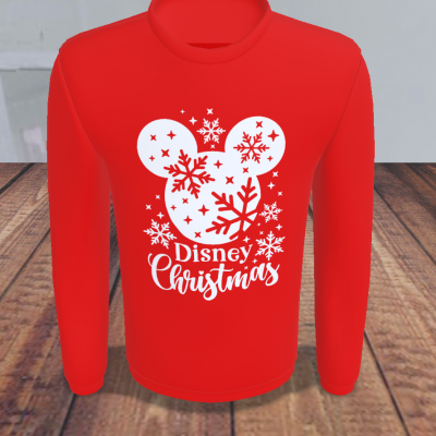 T-shirt M/Comprida Disney Christmas Preta