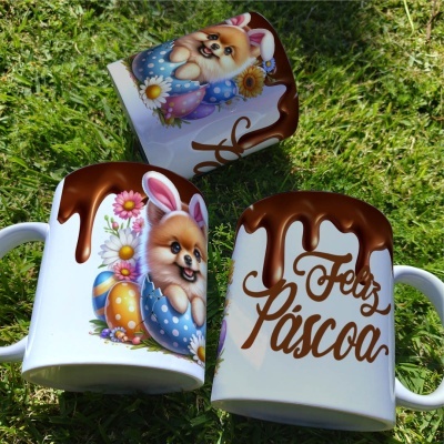 Caneca Cães Páscoa