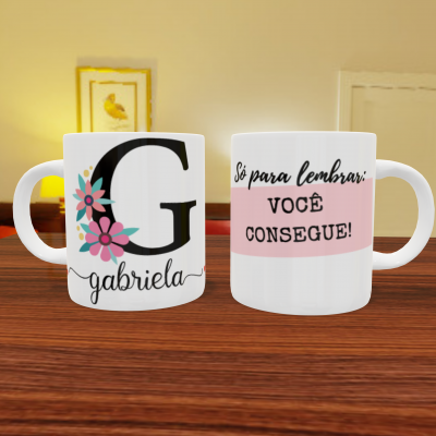 Canecas "Letra Floral"