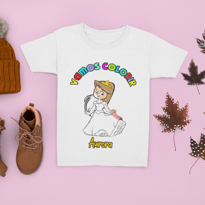 T-Shirts Vamos Colorir Princesas
