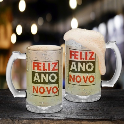 Caneca de Cerveja Ano Novo