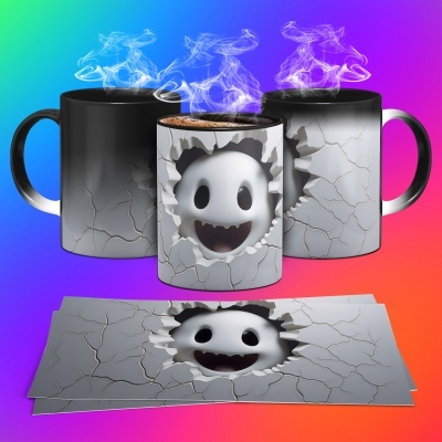 Caneca Halloween Imagem  3D