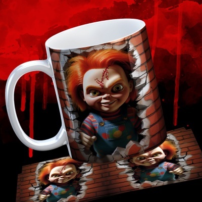 Caneca Terror Imagem  3D - Chucky