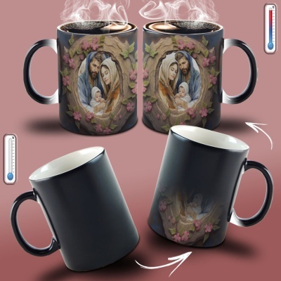 Caneca Presépio Imagem  3D