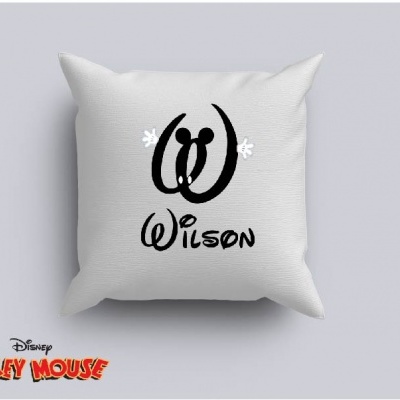 Capa de Almofada Personalizada Alfabeto Disney Inicial Menino
