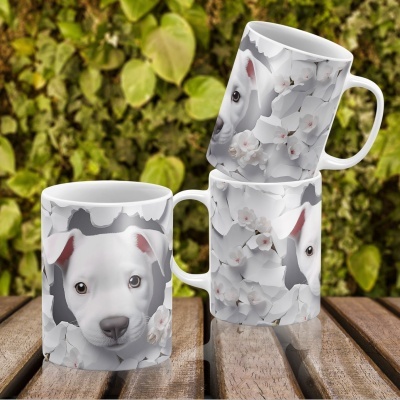 Caneca Cães Imagem  3D