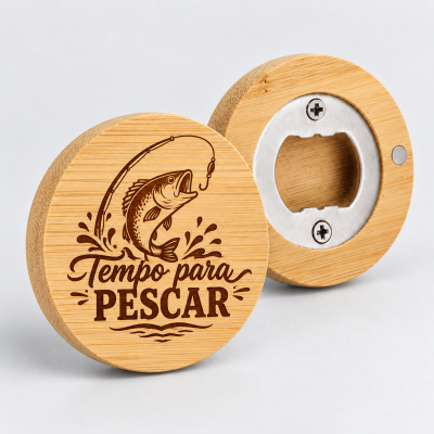 Abre-Cápsulas Magnético em Bambu - Tempo para Pescar