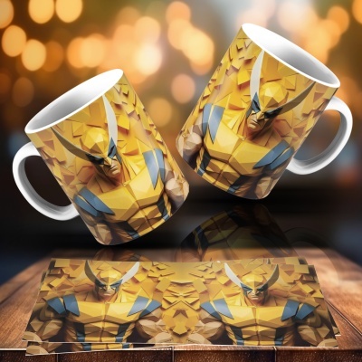 Caneca Heróis e Vilões Imagem 3D