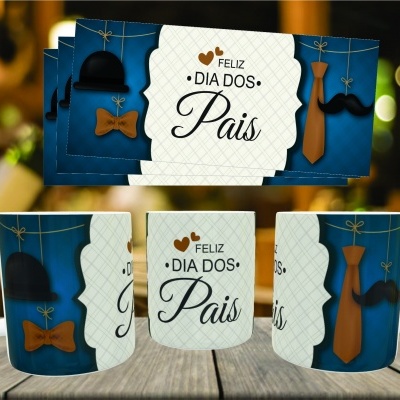 Caneca Feliz Dia do Pai - 12 Imagens