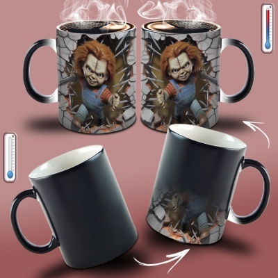 Caneca Terror Imagem  3D - Chucky