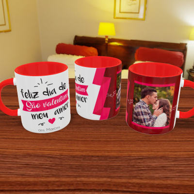 Canecas Namorados Texto e Fotos - 12 Temas