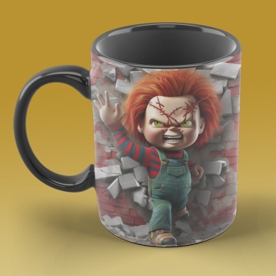 Caneca Terror Imagem  3D - Chucky