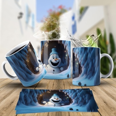 Caneca Natal OLAF Imagem  3D