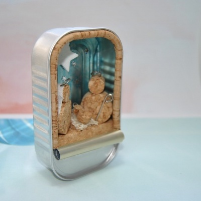 Presépio em Cortiça "Lata de Sardinha"