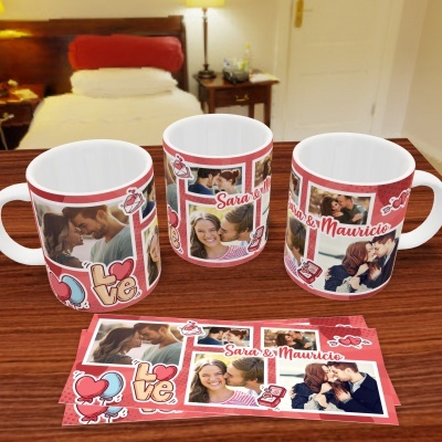 Canecas Love Collage - 9 Temas